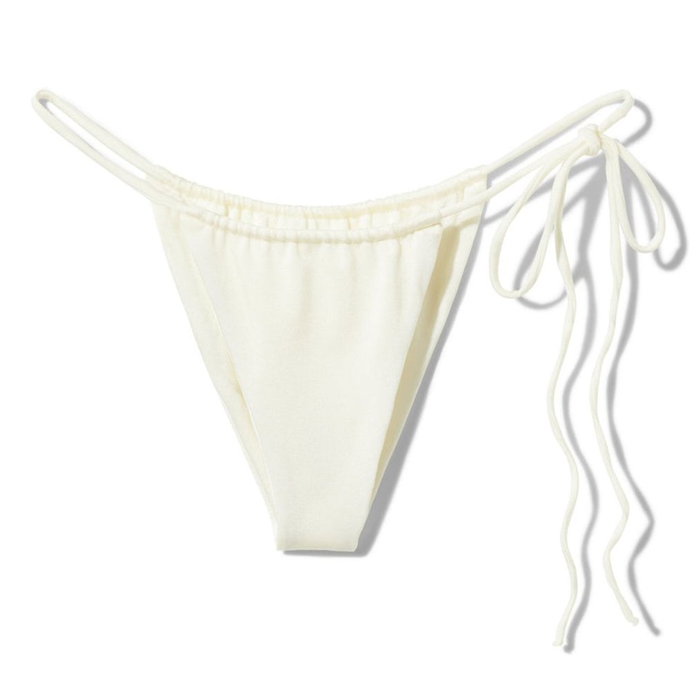 Inamorata Las Olas Swim Bikini Bottom Avorio Ivory XS NWT